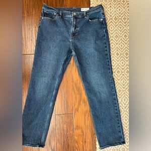 Ladies Sz 33/16R ‘90s Straight High Rise Jeans in Dark Indigo